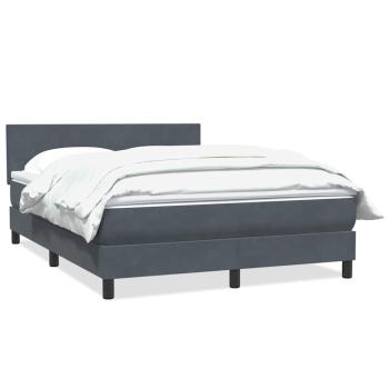 Boxspringbett mit Matratze Dunkelgrau 160x220 cm Samt