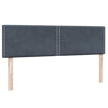 ARDEBO.de - Boxspringbett mit Matratze Dunkelgrau 140x210 cm Samt
