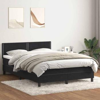 ARDEBO.de - Boxspringbett mit Matratze Schwarz 160x210 cm Samt