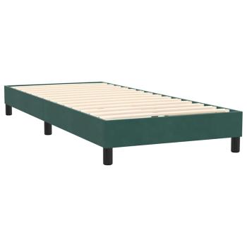 Boxspringbett mit Matratze Dunkelgrün 80x220 cm Samt