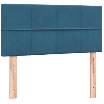 Boxspringbett mit Matratze Dunkelblau 80x210 cm Samt