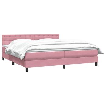 ARDEBO.de - Boxspringbett mit Matratze Rosa 180x210 cm Samt