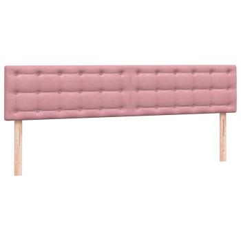 Boxspringbett mit Matratze Rosa 180x210 cm Samt