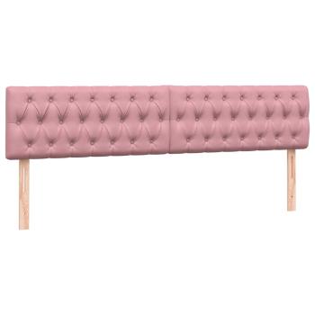 Boxspringbett mit Matratze Rosa 180x210 cm Samt