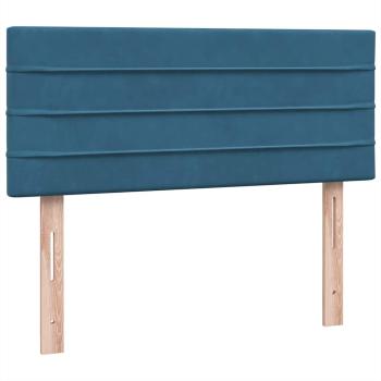 Boxspringbett mit Matratze Dunkelblau 120x210 cm Samt