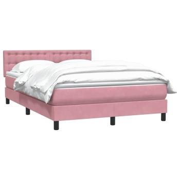 Boxspringbett mit Matratze Rosa 140x220 cm Samt