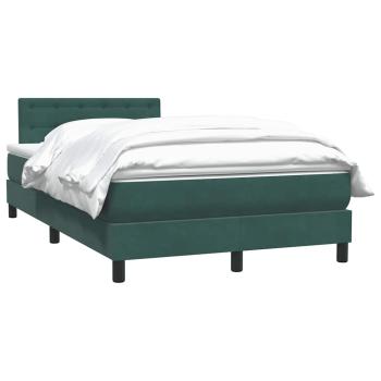 Boxspringbett mit Matratze Dunkelgrün 120x220 cm Samt