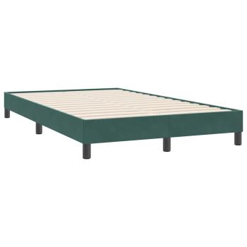 Boxspringbett mit Matratze Dunkelgrün 120x220 cm Samt