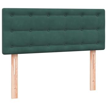 Boxspringbett mit Matratze Dunkelgrün 120x220 cm Samt