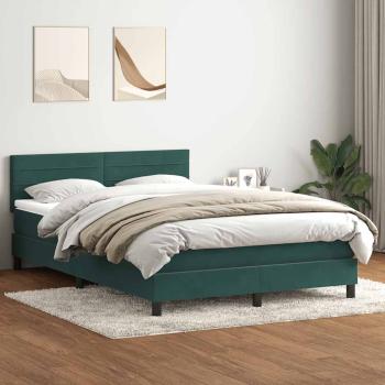 ARDEBO.de - Boxspringbett mit Matratze Dunkelgrün 160x220 cm Samt