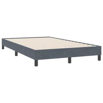 Boxspringbett mit Matratze Dunkelgrau 120x220 cm Samt