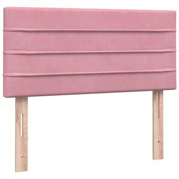 Boxspringbett mit Matratze Rosa 80x220 cm Samt