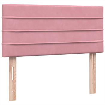 Boxspringbett mit Matratze Rosa 90x210 cm Samt