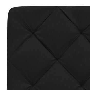 Bettgestell mit LED ohne Matratze Schwarz 80x200 cm Stoff