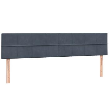 Boxspringbett mit Matratze Dunkelgrau 180x210 cm Samt