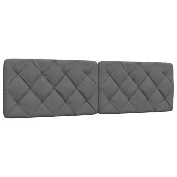 Bettgestell mit LED ohne Matratze Dunkelgrau 180x200 cm Stoff