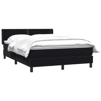 Boxspringbett mit Matratze Schwarz 160x210 cm Samt