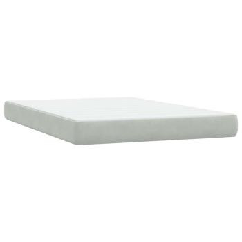Boxspringbett mit Matratze Hellgrau 160x210 cm Samt