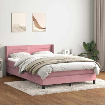 ARDEBO.de - Boxspringbett mit Matratze Rosa 160x220 cm Samt