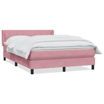 Boxspringbett mit Matratze Rosa 160x220 cm Samt