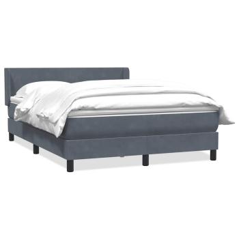 Boxspringbett mit Matratze Dunkelgrau 160x210 cm Samt