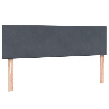 Boxspringbett mit Matratze Dunkelgrau 140x210 cm Samt