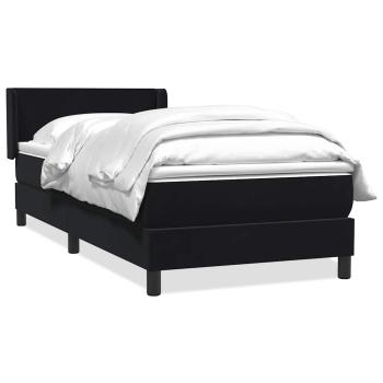 ARDEBO.de - Boxspringbett mit Matratze Schwarz 90x210 cm Samt