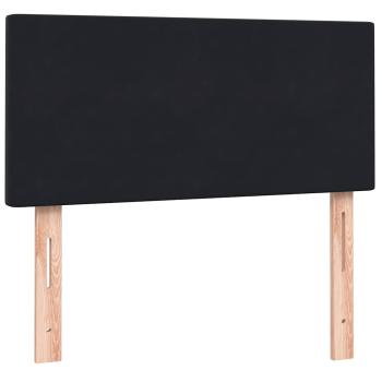 Boxspringbett mit Matratze Schwarz 90x210 cm Samt