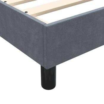 Boxspringbett mit Matratze Dunkelgrau 90x210 cm Samt