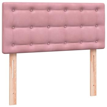 Boxspringbett mit Matratze Rosa 90x210 cm Samt