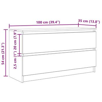 TV-Schrank Sonoma-Eiche 100x35x54 cm Holzwerkstoff