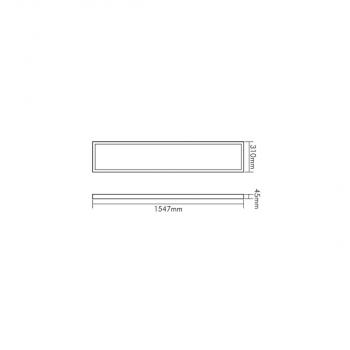 Nobile LED Panel UGR<19, 45W, 1547x310mm, nicht dimmbar, weiß (1580451011)