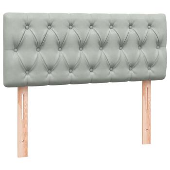 Boxspringbett mit Matratze Hellgrau 120x220 cm Samt