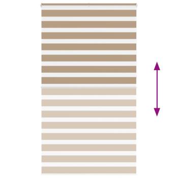 Zebrarollo Sandbraun 135x230 cm Stoffbreite 130,9 cm Polyester