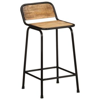 Barhocker 4 Stk. 46x35,5x80 cm Raues Mango Massivholz