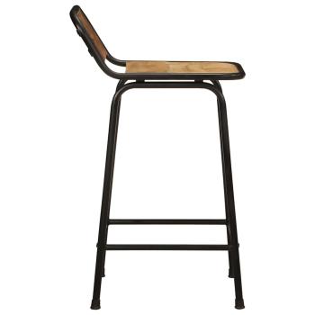 Barhocker 4 Stk. 46x35,5x80 cm Raues Mango Massivholz