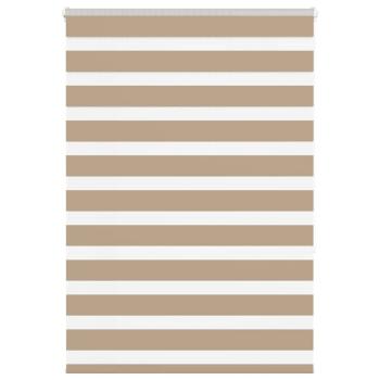 ARDEBO.de - Zebrarollo Sandbraun 110x150 cm Stoffbreite 105,9 cm Polyester