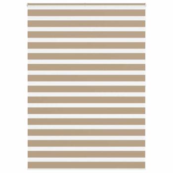 ARDEBO.de - Zebrarollo Sandbraun 155x200 cm Stoffbreite 150,9 cm Polyester