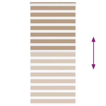 Zebrarollo Sandbraun 100x230 cm Stoffbreite 95,9 cm Polyester