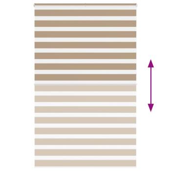 Zebrarollo Sandbraun 150x230 cm Stoffbreite 145,9 cm Polyester