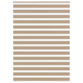ARDEBO.de - Zebrarollo Sandbraun 165x200 cm Stoffbreite 160,9 cm Polyester