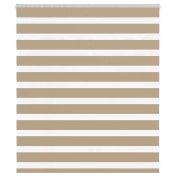 ARDEBO.de - Zebrarollo Sandbraun 120x100 cm Stoffbreite 115,9 cm Polyester