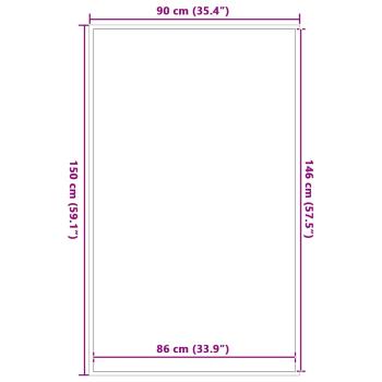 Fußmatte Anthrazit 90x150 cm
