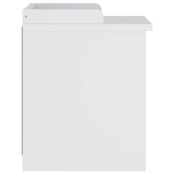 Flurbank SANDNES Weiß 45x40x50 cm Massivholz Kiefer