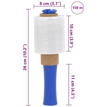 Stretchfolie mit Griff 10 Stk. Transparent 23 ?m 50 cm x 150 m
