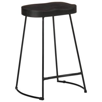 Barhocker 2 Stk. Schwarz 45x40x62 cm Mango Massivholz