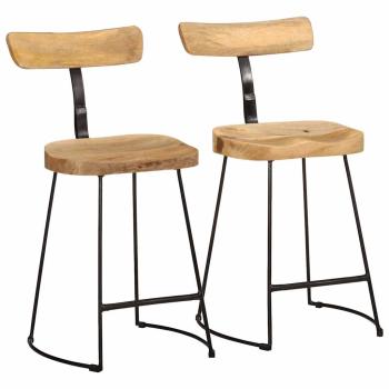ARDEBO.de - Barhocker 2 Stk. 49x43x79 cm Mango Massivholz