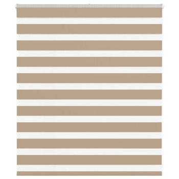 ARDEBO.de - Zebrarollo Sandbraun 125x100 cm Stoffbreite 120,9 cm Polyester