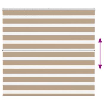 Zebrarollo Sandbraun 155x100 cm Stoffbreite 150,9 cm Polyester