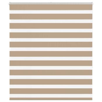 ARDEBO.de - Zebrarollo Sandbraun 120x150 cm Stoffbreite 115,9 cm Polyester